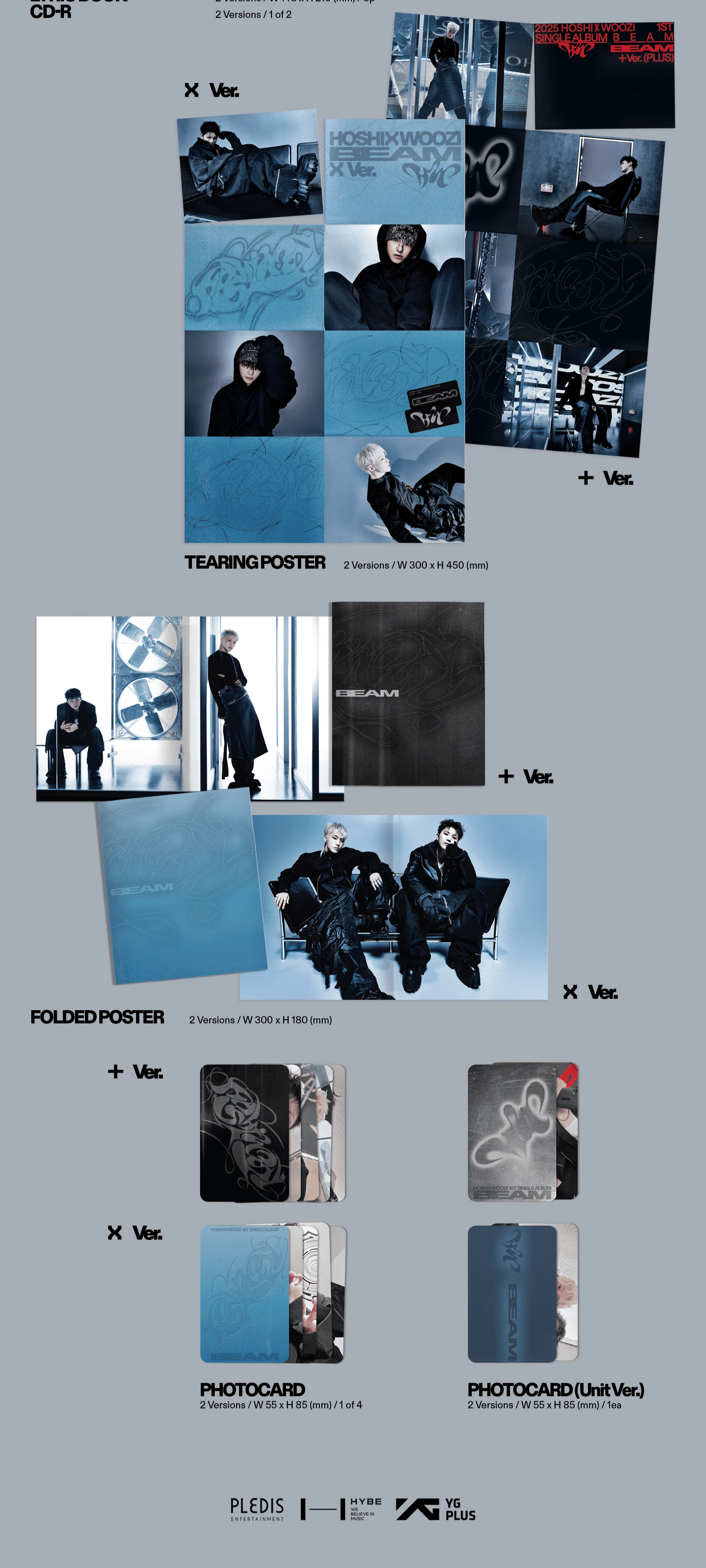 *WEVERSE POB* HOSHI X WOOZI 1st Single Album [BEAM] (+ Ver. / X Ver. / Weverse Album Ver.)) - Image 3