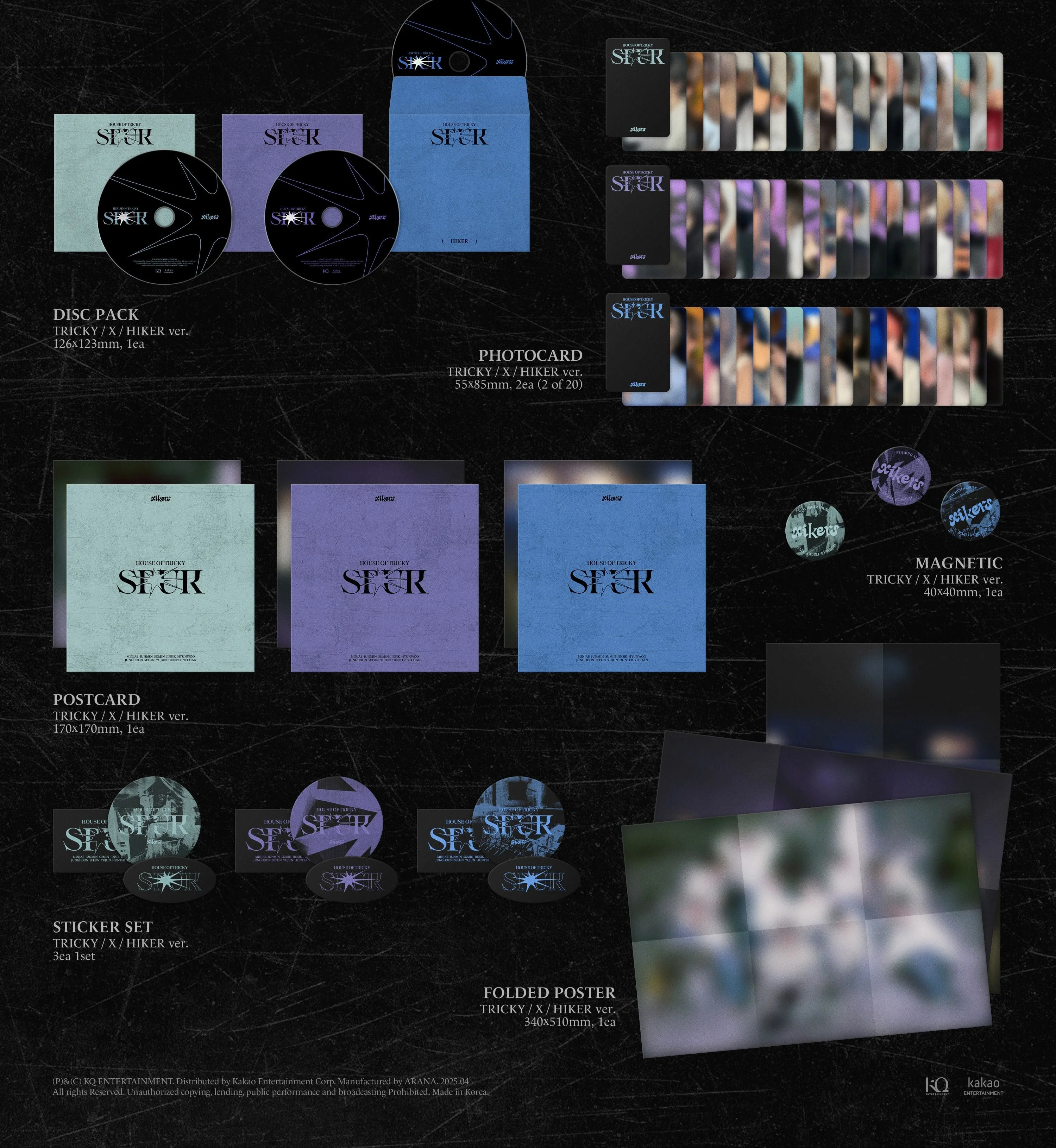 xikers - 5th Mini Album [HOUSE OF TRICKY : SPUR] (TRICKY Ver. / X Ver. / HIKER Ver. / POCAALBUM Ver.) - Image 3