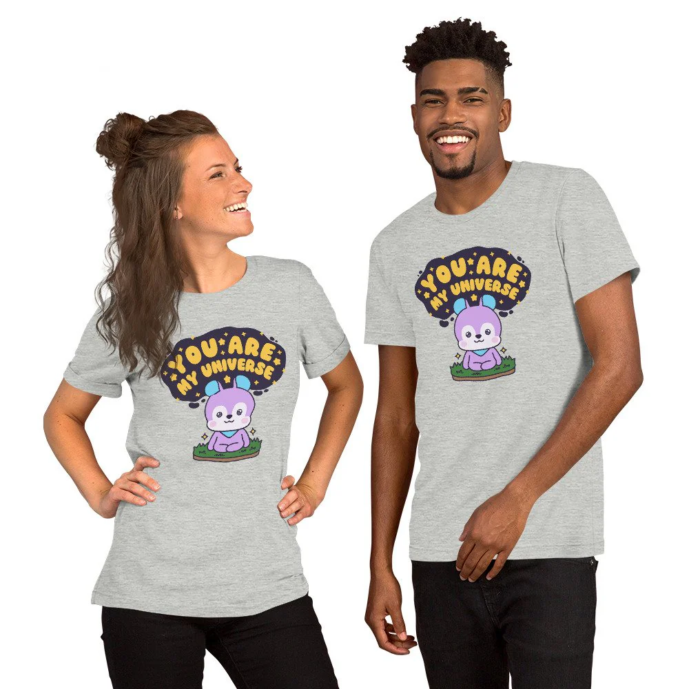 [BTS] "You are my Universe" Hobicore - Unisex Cotton Size-Inclusive T-Shirt - Image 3