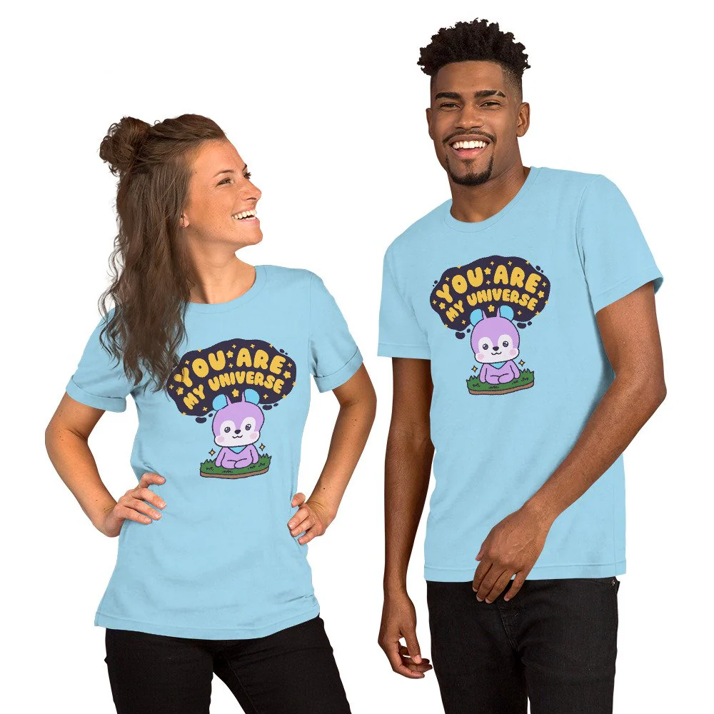 [BTS] "You are my Universe" Hobicore - Unisex Cotton Size-Inclusive T-Shirt - Image 4