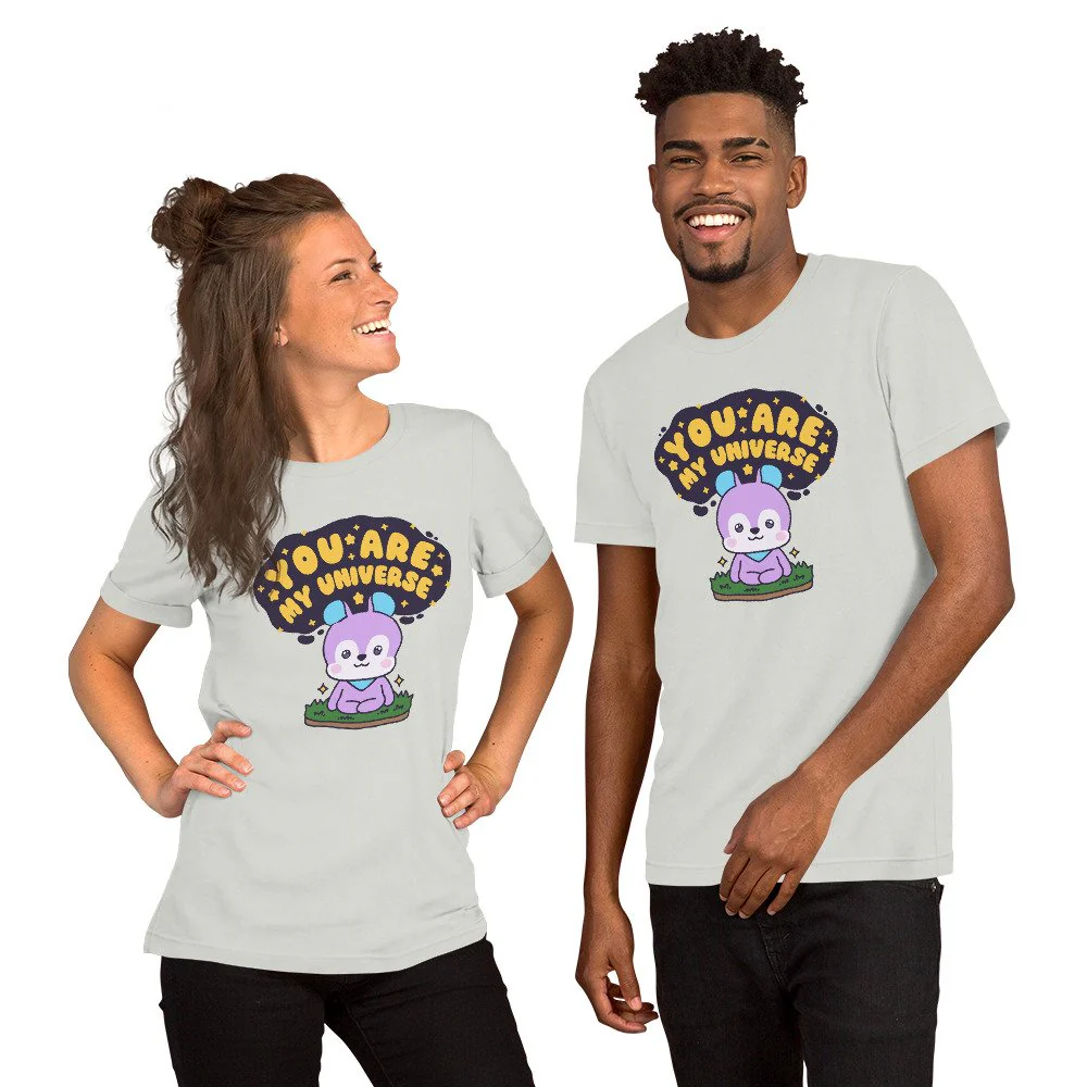 [BTS] "You are my Universe" Hobicore - Unisex Cotton Size-Inclusive T-Shirt - Image 6