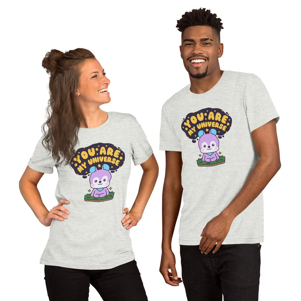 [BTS] "You are my Universe" Hobicore - Unisex Cotton Size-Inclusive T-Shirt - Image 7