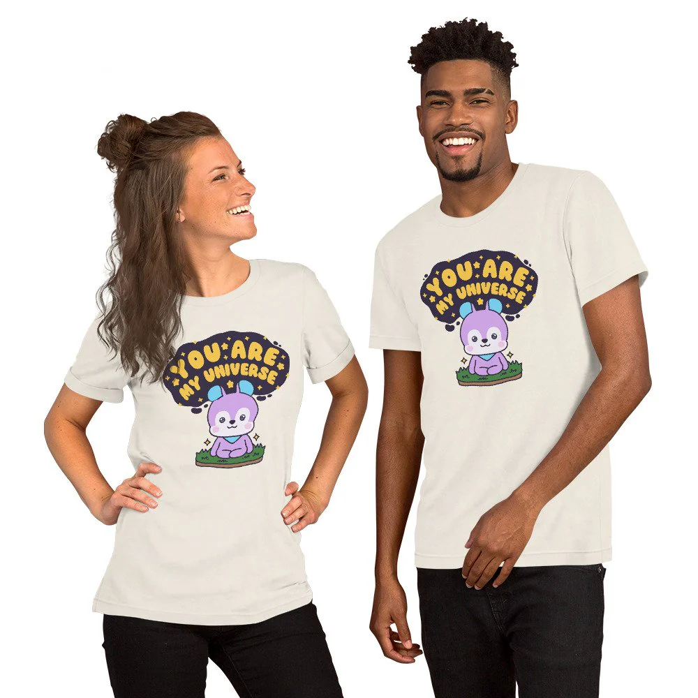 [BTS] "You are my Universe" Hobicore - Unisex Cotton Size-Inclusive T-Shirt - Image 8