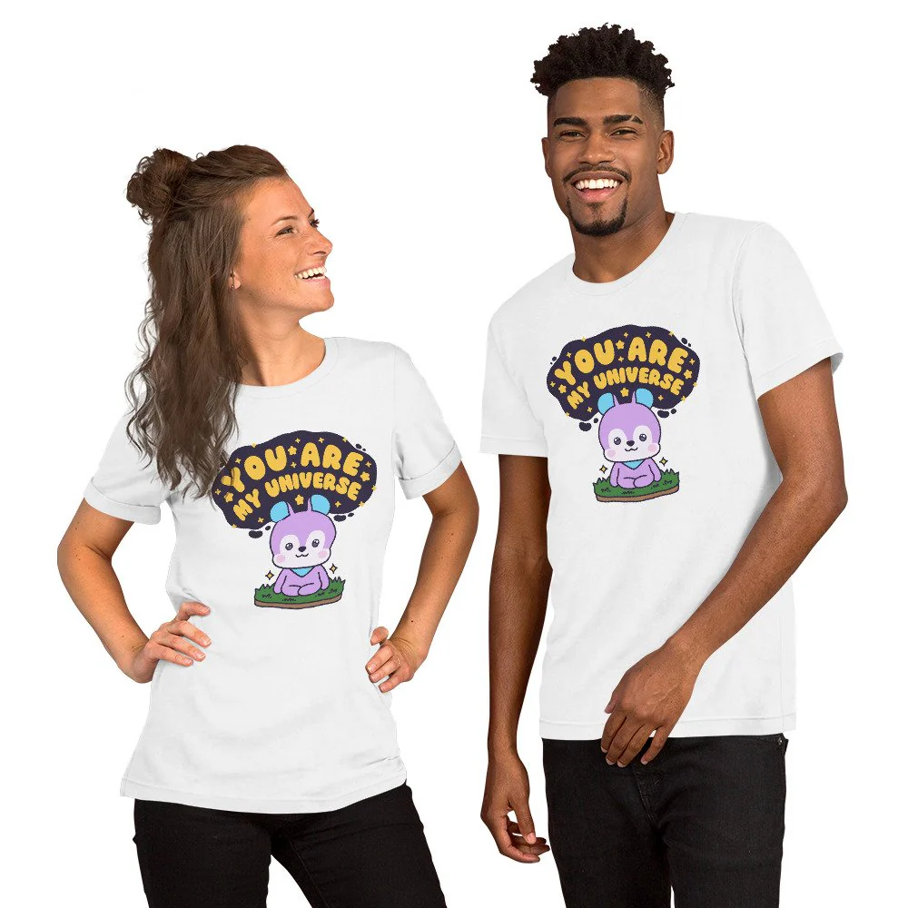 [BTS] "You are my Universe" Hobicore - Unisex Cotton Size-Inclusive T-Shirt - Image 9