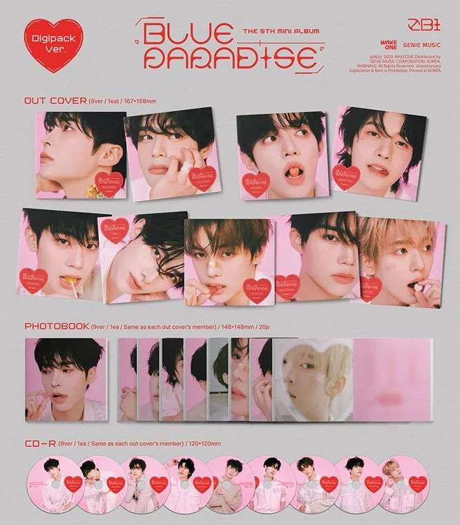 ZEROBASEONE - BLUE PARADISE 5TH MINI ALBUM (Digipack Ver) (Random Album + Member Request) - Image 3