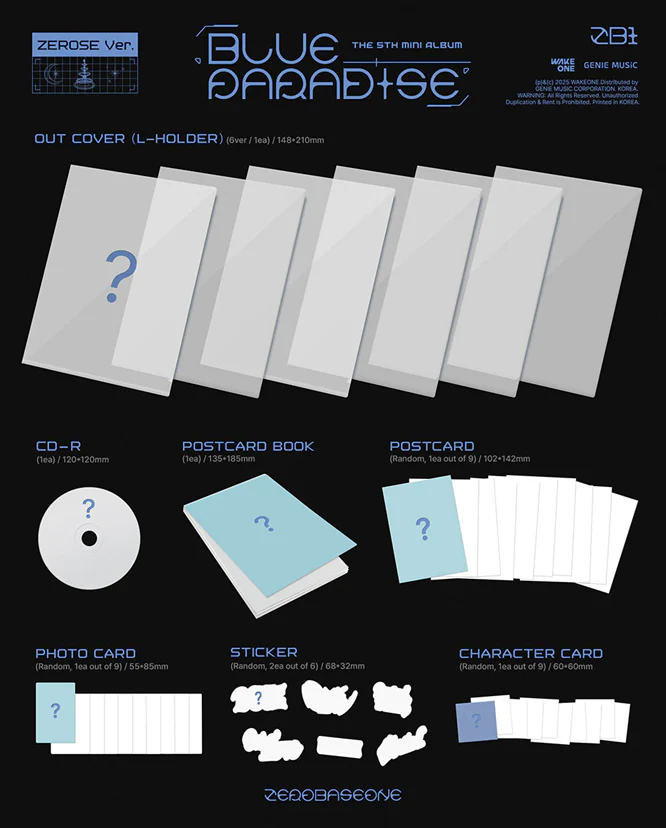 *SOUNDWAVE POB* ZEROBASEONE - BLUE PARADISE 5TH MINI ALBUM (Zerose Ver) (Random Album + Member Request) - Image 5