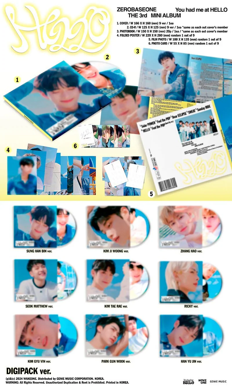 ZEROBASEONE - 3rd Mini Album [You had me at HELLO] (Digipack Ver.) - Image 11