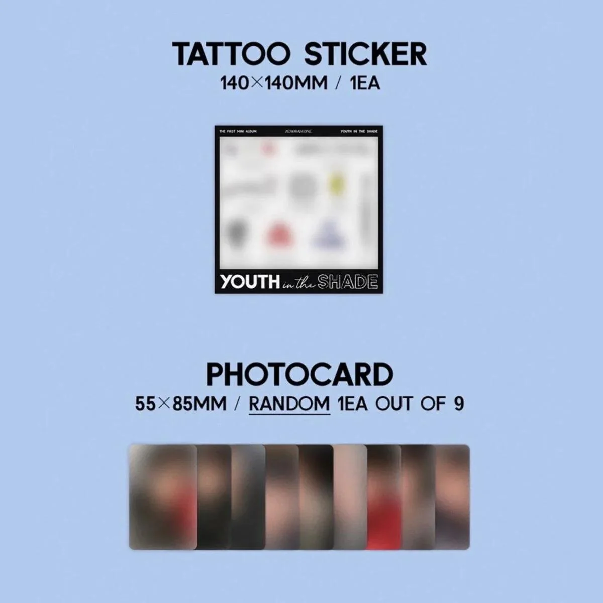 ZEROBASEONE - [YOUTH IN THE SHADE] 1st Mini Album DIGIPACK - Image 6